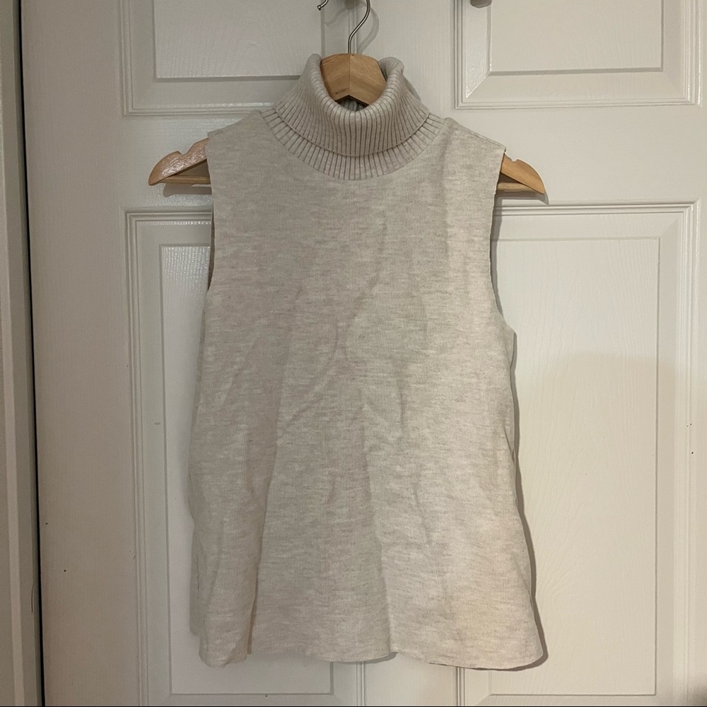 NWT Zara Sleeveless Knit Turtleneck